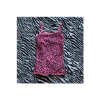 Casual Pink Fitted Leopard-Print Camisole