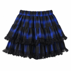 Women's Plaid Lace-Trim Mini Skirt