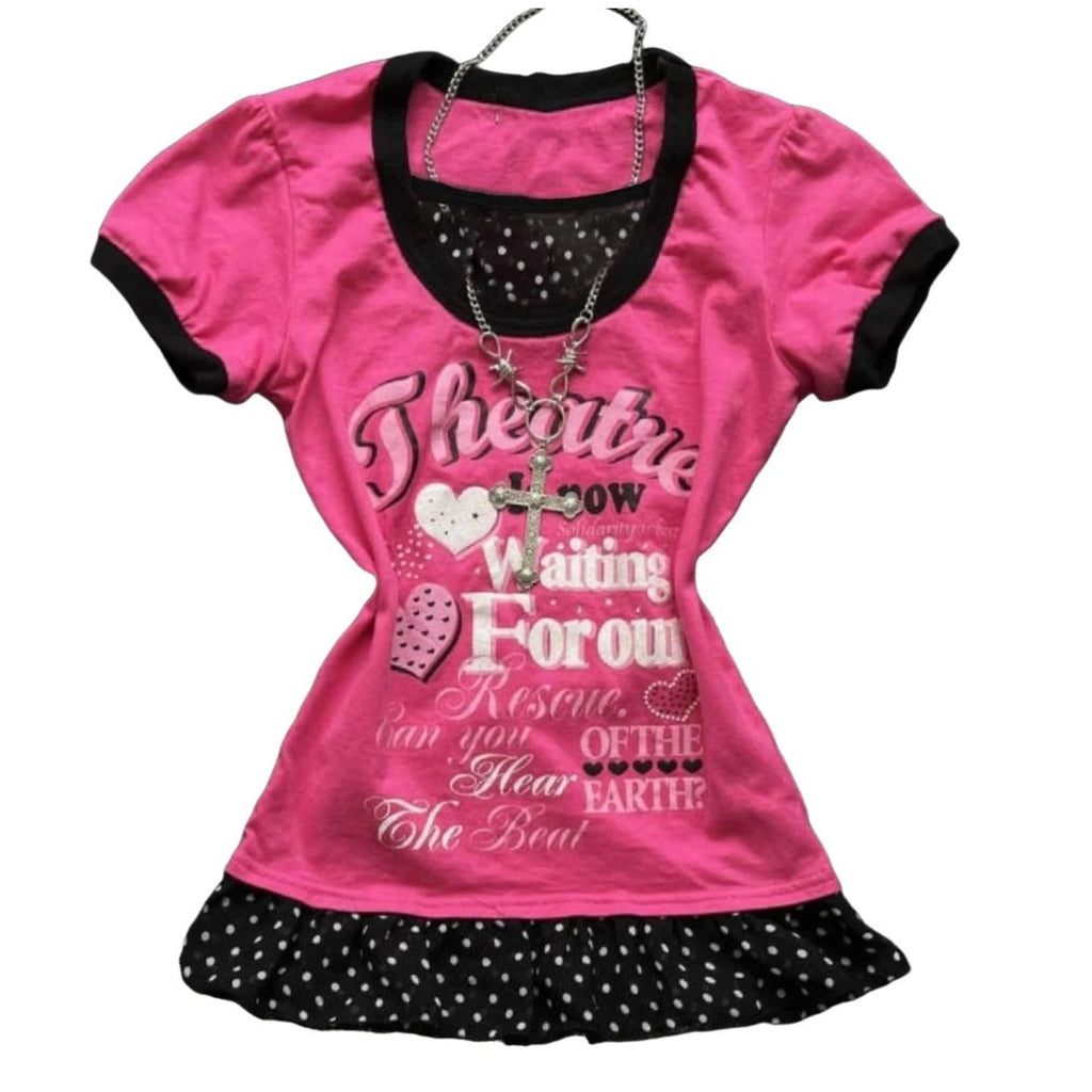 Women's Geometric Polyester T-Shirt