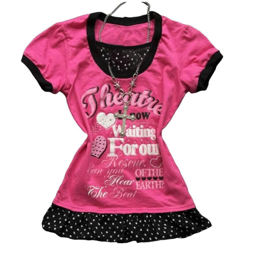 Women's Geometric Polyester T-Shirt