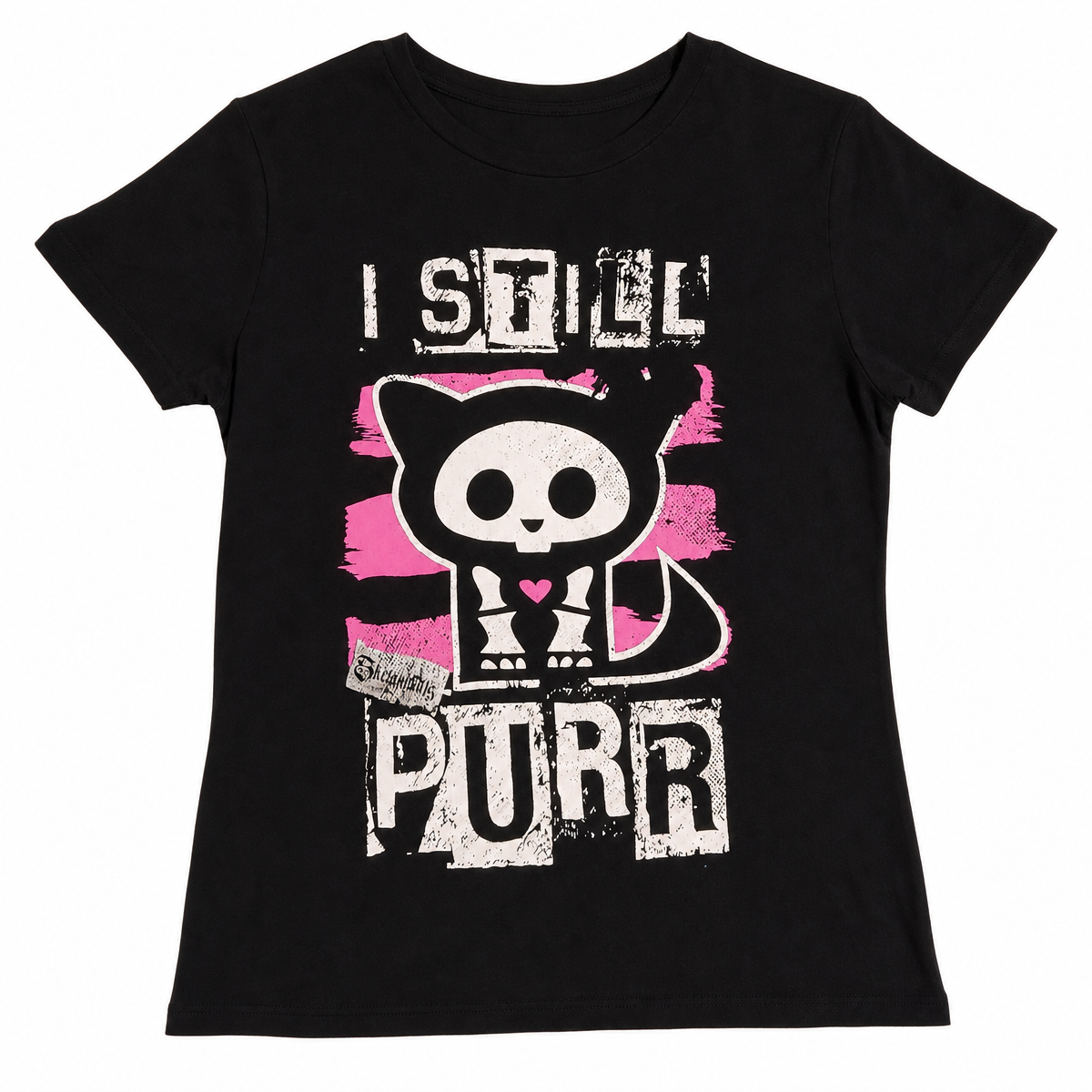 Black Kuromi Graphic Short-Sleeve T-Shirt