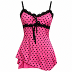 Women's Leopard-Print Lace-Trim Camisole Top