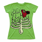 Green Graphic T-Shirt with Illustrated Dog Print