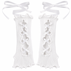 Ruffle Lace-Up Fingerless Gloves