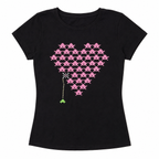 Black Pixel Kitty Graphic T-Shirt