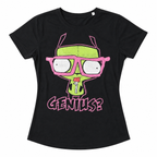Women's Black Graphic T-Shirt with Character Print