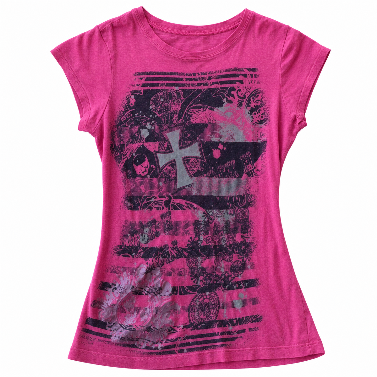 Rose Red Graphic Short-Sleeve T-Shirt