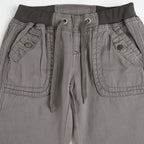 Scene Women’s Black Pinstripe Low-Rise Bootcut Jeans