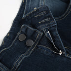 Scene Women’s Black Pinstripe Low-Rise Bootcut Jeans