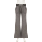 Scene Women’s Black Pinstripe Low-Rise Bootcut Jeans