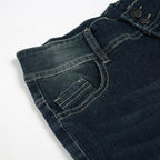 Scene Women’s Black Pinstripe Low-Rise Bootcut Jeans