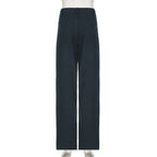 Scene Women’s Black Pinstripe Low-Rise Bootcut Jeans
