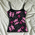 Scene Women's Black Skull Print Cami Top