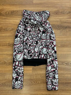 Scene Cat-Ear Reversible Zip Hoodie with Pink Cartoon Cat Print