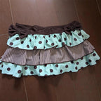 Scene Women's Polka-Dot & Stripe Ruffle Mini Skirt with Bow Waist
