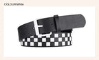 Scene Women's 3.8 cm Studded PU Belt with Metal Buckle