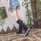 Scene Women's Knee-High Canvas Lace-Up Boots