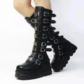 Scene Women's Buckle-Detail Platform Boots