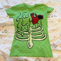 Scene Green Graphic T-Shirt with Illustrated Dog Print