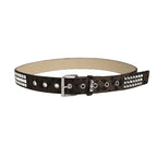 Scene Studded Animal-Print PU Belt with Pin Buckle