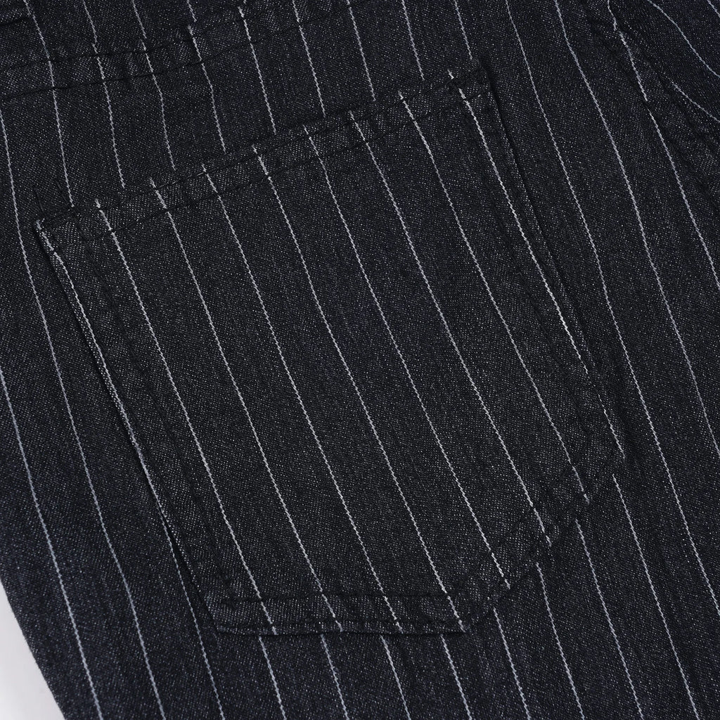 Scene Women’s Black Pinstripe Low-Rise Bootcut Jeans