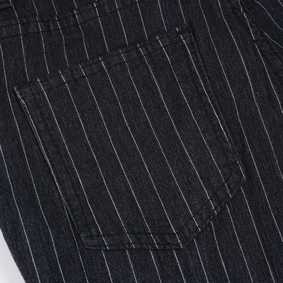 Scene Women’s Black Pinstripe Low-Rise Bootcut Jeans