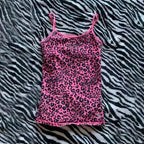 Scene Pink Leopard Print Camisole Top