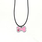 Scene Pink Crystal Bone Pendant Necklace