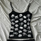 Scene Women's Black Skull Print Camisole Top