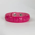 Scene Hot Pink Pyramid-Stud Adjustable Cuff Bracelet