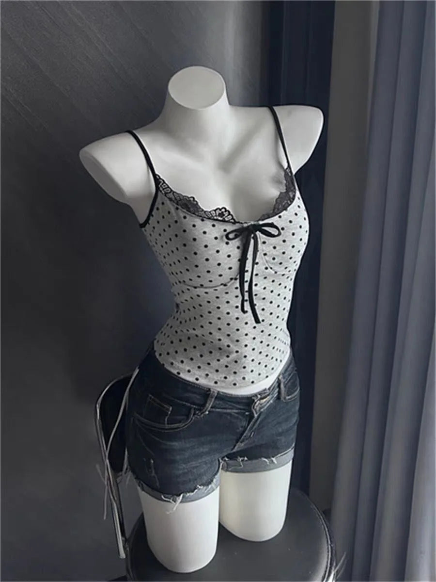 Scene Women's Leopard-Print Lace-Trim Camisole Top