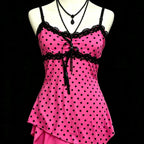 Scene Women's Leopard-Print Lace-Trim Camisole Top