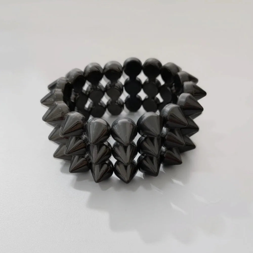 Scene Triple-Layer Studded Spike Bracelet