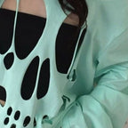 Scene Mint Green Skull Cutout Two-Piece Top Set