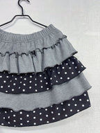 Scene Women's Y2K Polka Dot Ruffle Mini Skirt