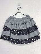 Scene Women's Y2K Polka Dot Ruffle Mini Skirt