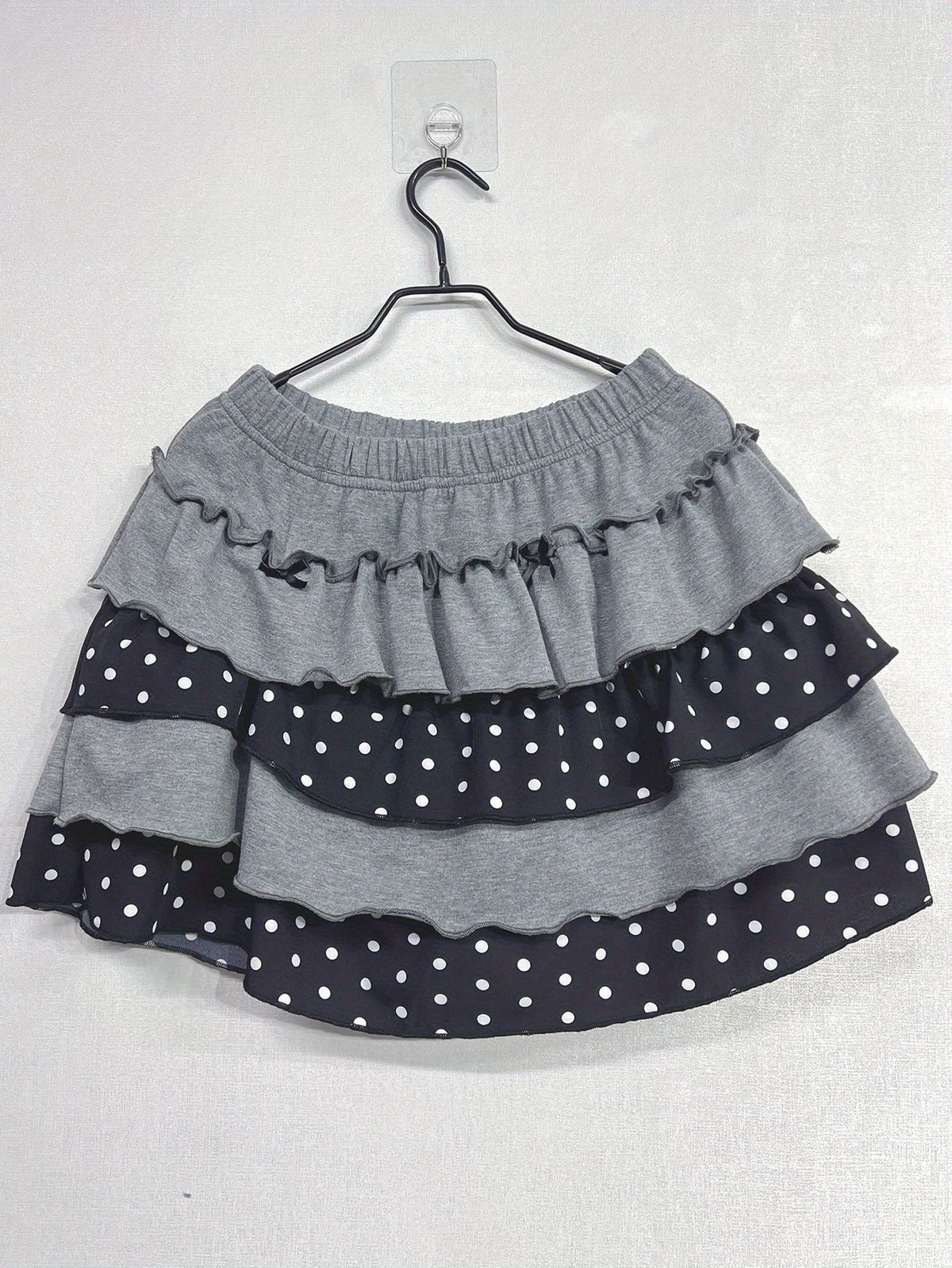 Scene Women's Y2K Polka Dot Ruffle Mini Skirt