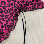 Scene Pink Leopard Print Lace-Trim Camisole Top