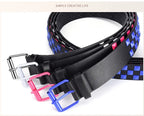 Scene Women's 3.8 cm Studded PU Belt with Metal Buckle