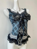 Scene Women's Leopard-Print Lace-Trim Camisole Top