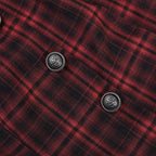 Scene Women's Red Plaid Gothic Mini Dress with Chain Details