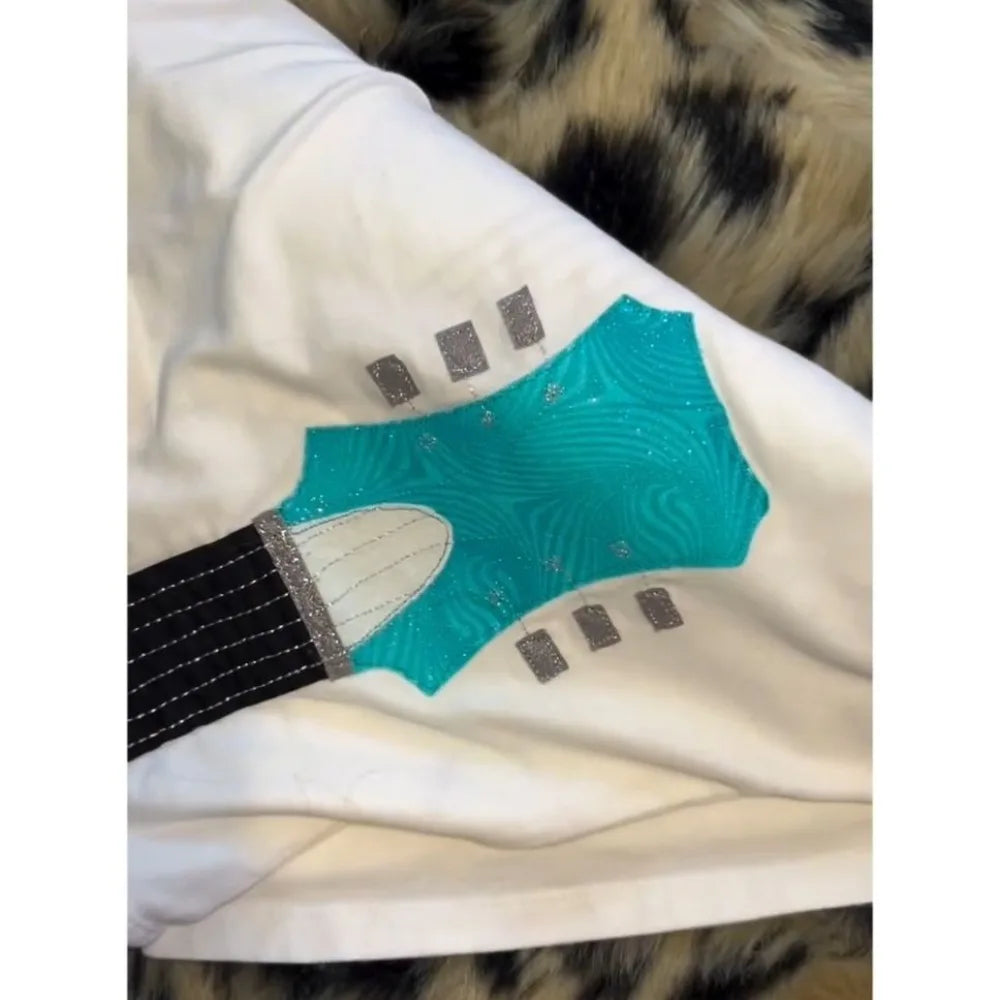 Scene Turquoise Musical-Note Print Camisole