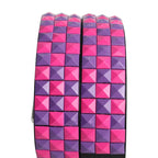 Scene Pink & Purple Studded PU Belt with Silver-Tone Buckle, 110 cm