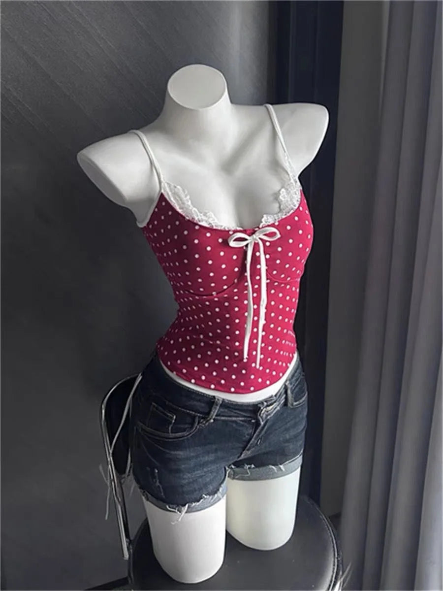 Scene Women's Leopard-Print Lace-Trim Camisole Top