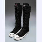 Scene Women's Knee-High Canvas Lace-Up Boots