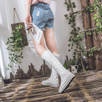 Scene Women's Knee-High Canvas Lace-Up Boots