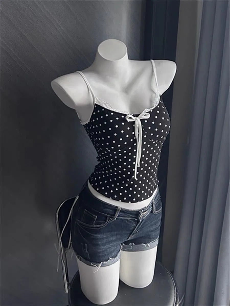 Scene Women's Leopard-Print Lace-Trim Camisole Top