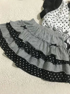Scene Women's Y2K Polka Dot Ruffle Mini Skirt