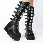 Scene Women's Buckle-Detail Platform Boots