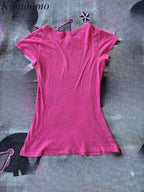 Scene Women's Pink Graphic Cross T-Shirt